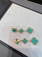 [Demi jewelry]CLOVER MALACHITE 3 MOTIFS GOLD