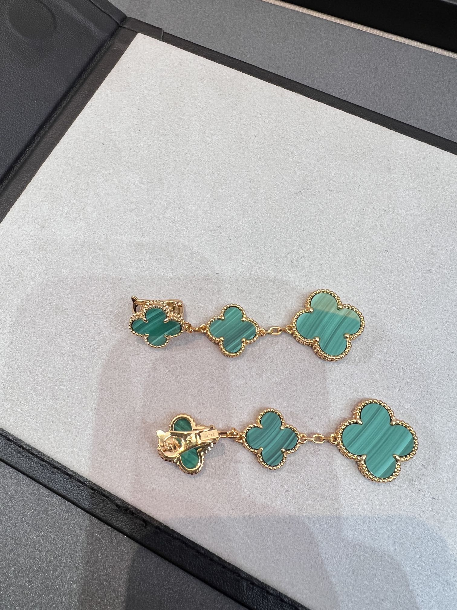 [Demi jewelry]CLOVER MALACHITE 3 MOTIFS GOLD