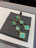 [Demi jewelry]CLOVER MALACHITE 3 MOTIFS GOLD