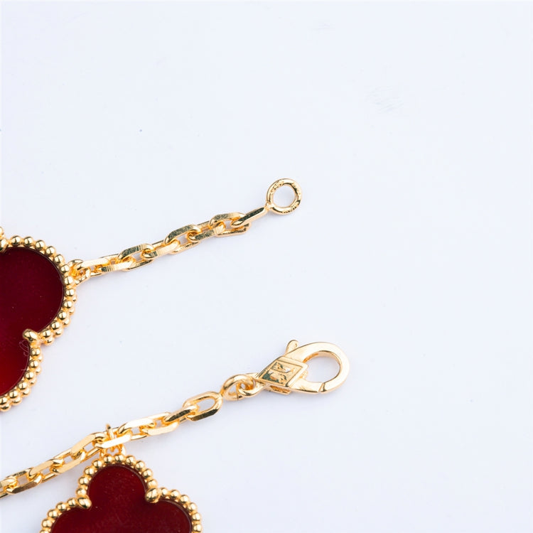 [Demi jewelry]CLOVER BRACELET 5 MOTIFS CARNELIAN TIGER EYE