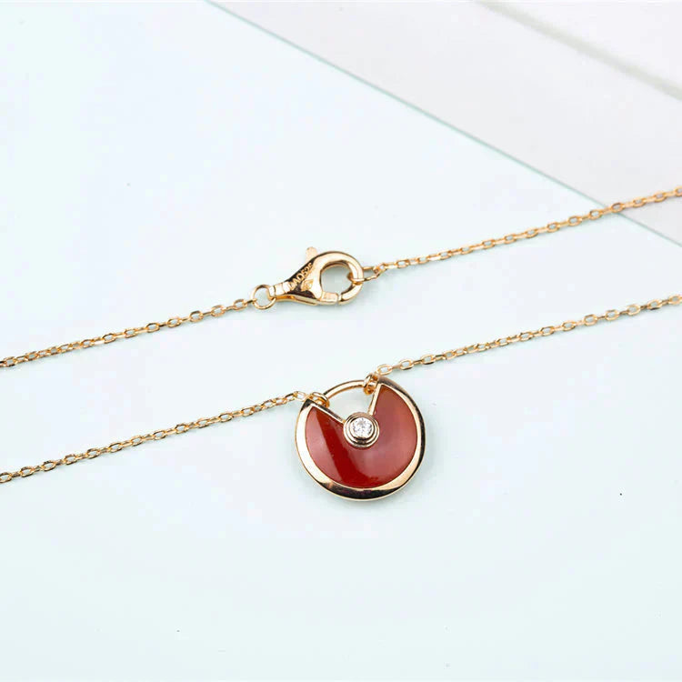 [Demi jewelry]AMULETTE GOLD CARNELIAN ONYX NECKLACE