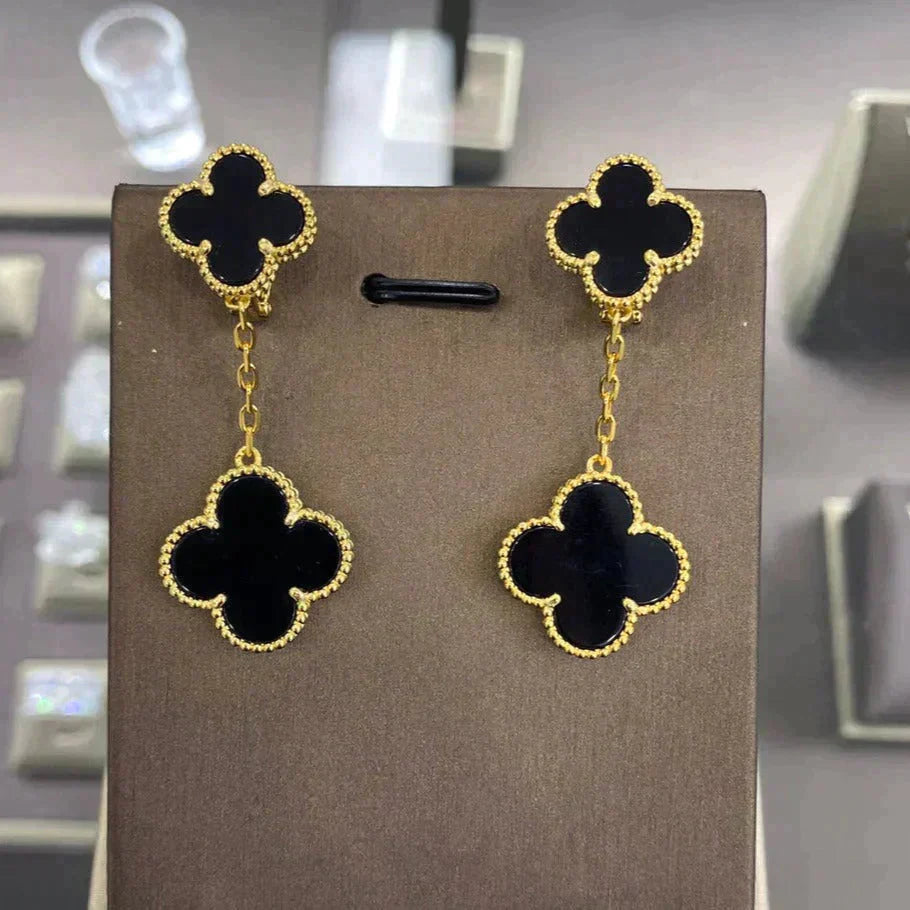 [Demi jewelry]CLOVER 2 MOTIFS  EARRINGS (MULTIPLE CHOICESC