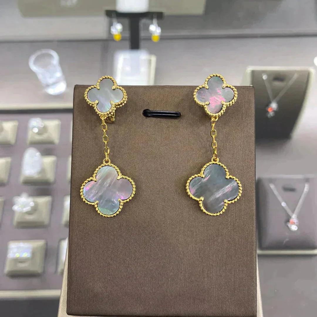 [Mystic]CLOVER 2 MOTIFS  EARRINGS (MULTIPLE CHOICESC