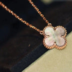 [Demi jewelry]CLOVER 15MM  GRAY MOTHER OF PEARL NECKLACE
