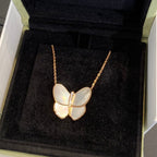 [Demi jewelry]BUTTERFLY GOLD MOP DIAMOND NECKLACE