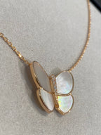 [Demi jewelry]BUTTERFLY GOLD MOP DIAMOND NECKLACE