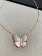 [Demi jewelry]BUTTERFLY GOLD MOP DIAMOND NECKLACE