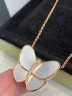 [Demi jewelry]BUTTERFLY GOLD MOP DIAMOND NECKLACE