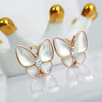 [Demi jewelry]BUTTERFLY MOP DIAMOND EARRINGS