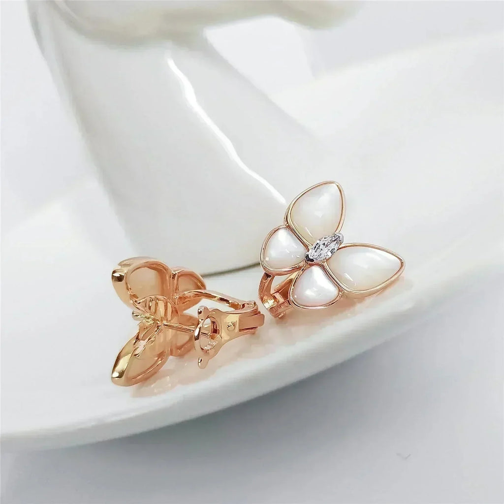 [Demi jewelry]BUTTERFLY MOP DIAMOND EARRINGS