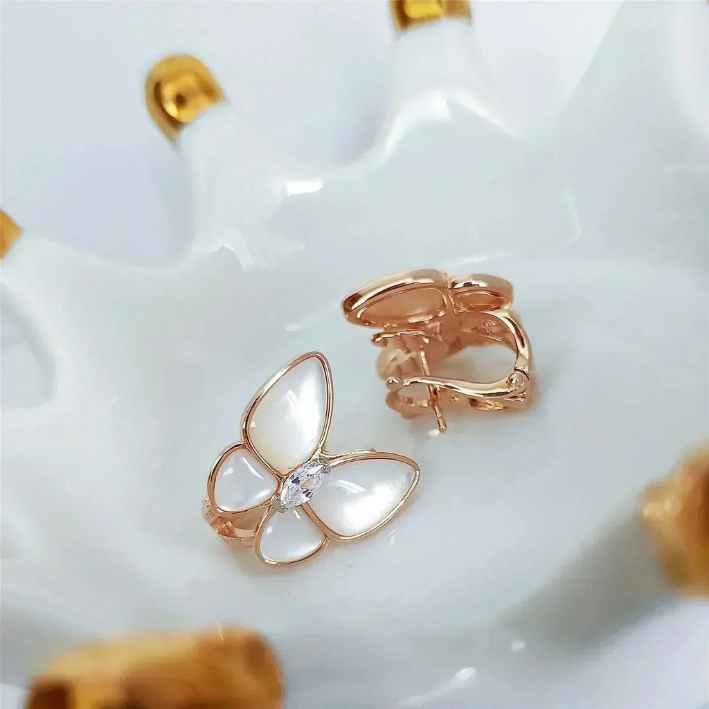 [Demi jewelry]BUTTERFLY MOP DIAMOND EARRINGS