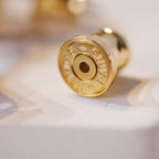 [Demi jewelry]MINI POP H GOLD EARRINGS GREY