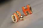 [Demi jewelry]MINI POP H EARRINGS ORANGE