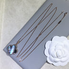 [Demi jewelry]CLOVER 25MM GOLD DARK MOP BIG CLOVER NECKLACE
