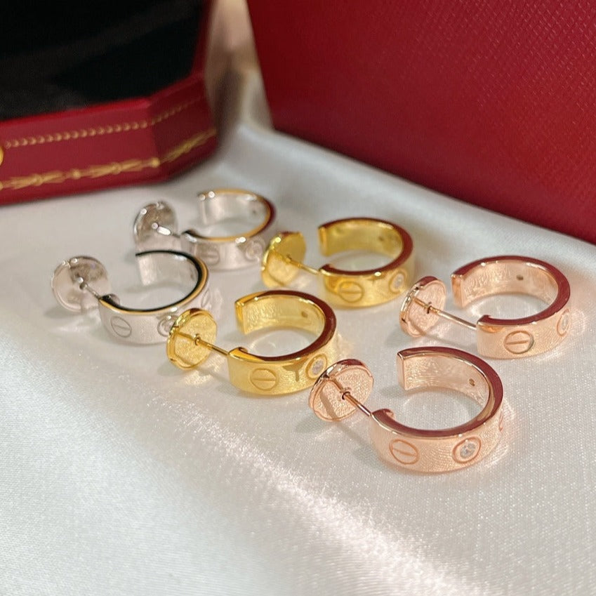 [Demi jewelry]LOVE EARRINGS 5.7MM 2 DIAMONDS