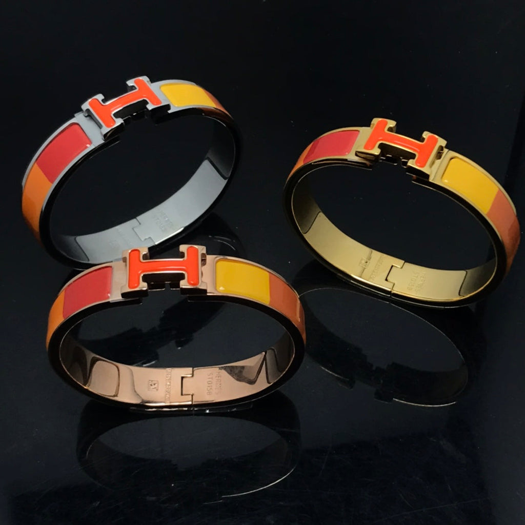 [Demi jewelry]H BRACELET ORANGE RAINBOW CERAMIC
