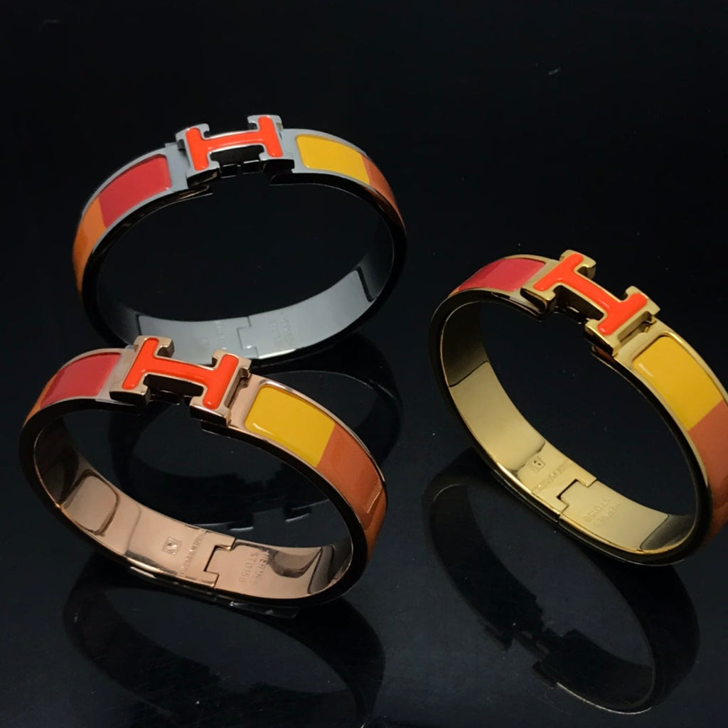 [Demi jewelry]H BRACELET ORANGE RAINBOW CERAMIC