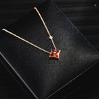 [Demi jewelry]STAR NECKLACE PINK GOLD 1 DIAMOND