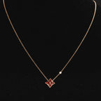 [Demi jewelry]STAR NECKLACE PINK GOLD 1 DIAMOND