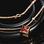 [Demi jewelry]STAR NECKLACE PINK GOLD 1 DIAMOND