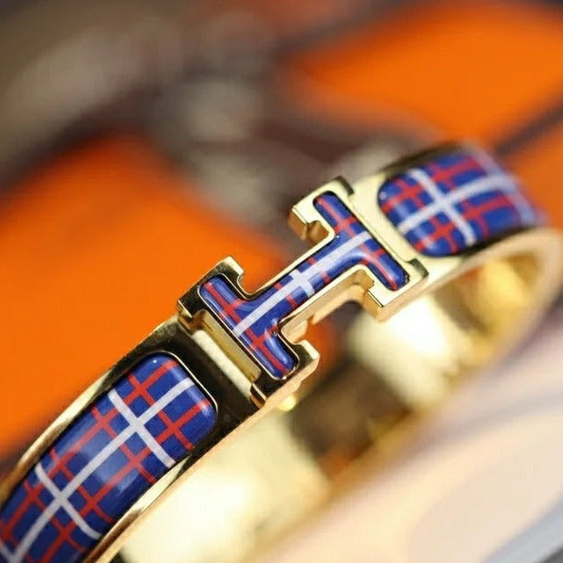 [Demi jewelry]H TARTAN BRACELET 12MM