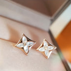 [Demi jewelry]STAR MOP PINK GOLD EARRINGS