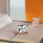 [Demi jewelry]STAR MOP PINK GOLD EARRINGS