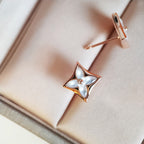 [Demi jewelry]STAR MOP PINK GOLD EARRINGS