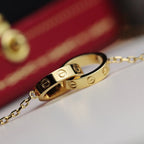 [Demi jewelry]LOVE NECKLACE DOUBLE RING GOLD