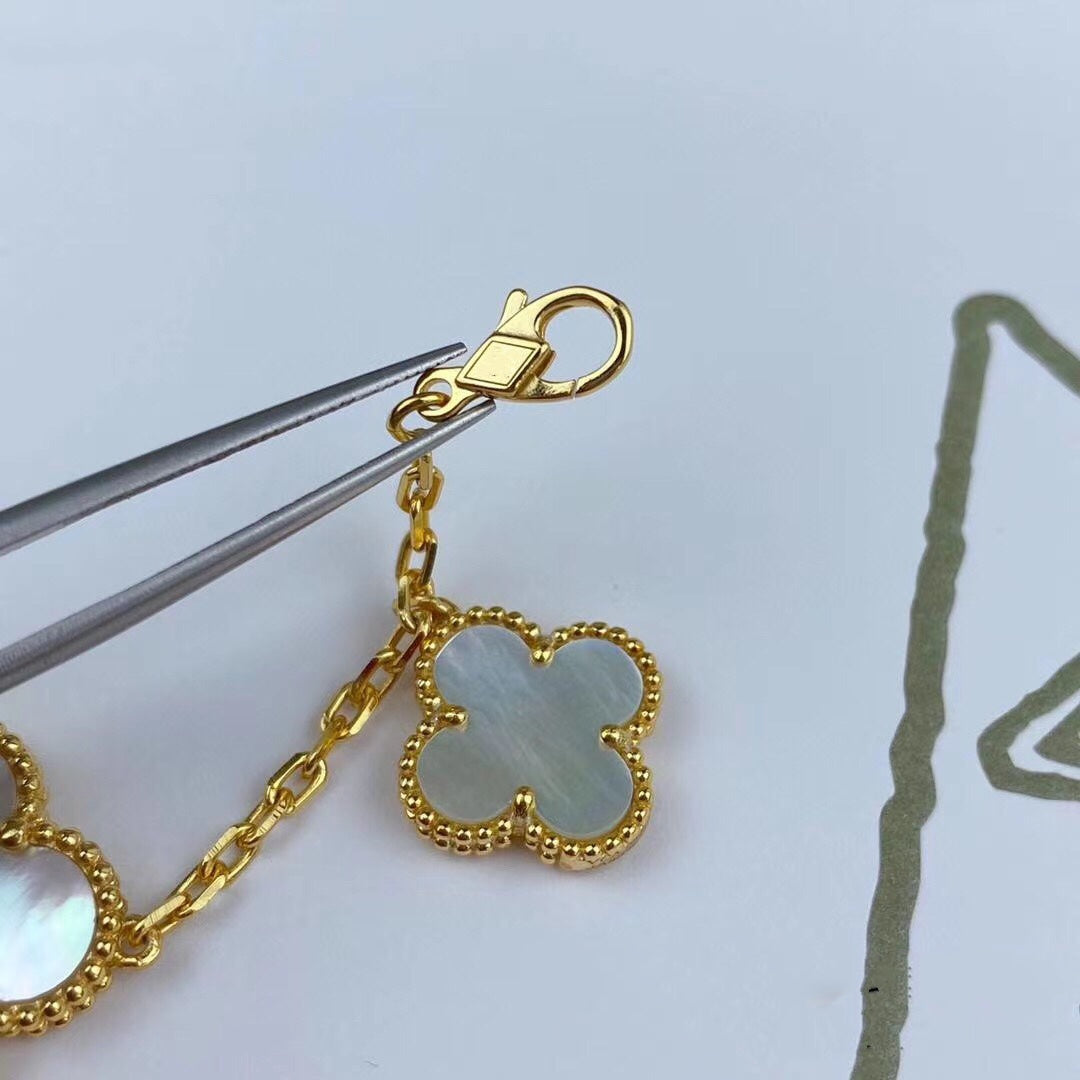 [Demi jewelry]MAGIC CLOVER MOP GOLD BRACELET 5 MOTIFS