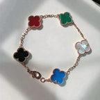 [Demi jewelry]CLOVER 5 MOTIFS MULTICOLOR BRACELET-new