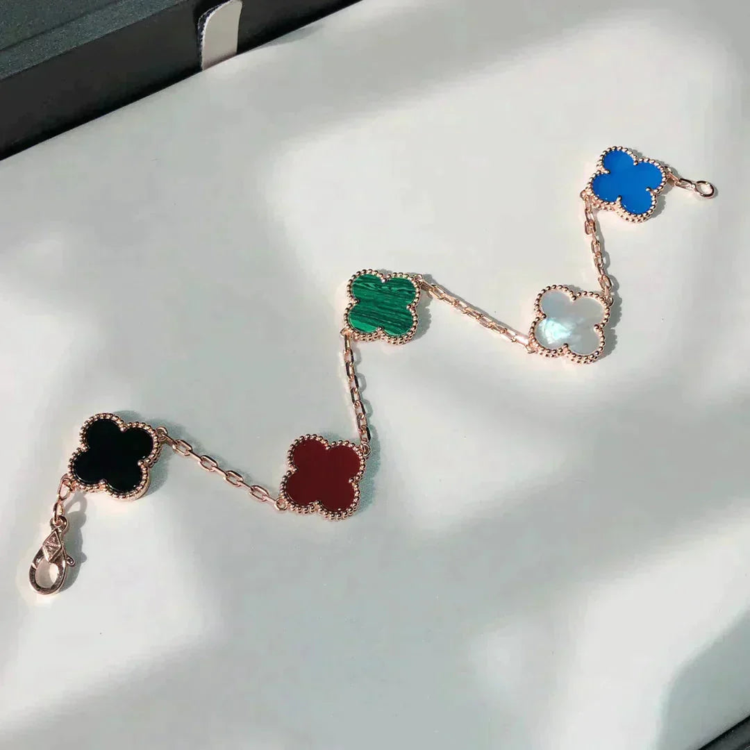 [Demi jewelry]CLOVER 5 MOTIFS MULTICOLOR BRACELET