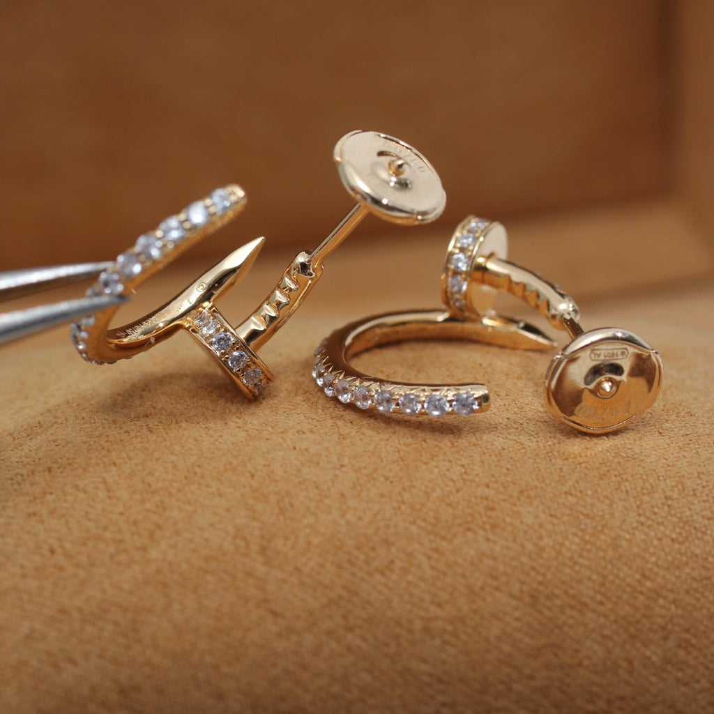 [Demi jewelry]JUSTE EARRINGS 12.75MM PINK GOLD DIAMOND