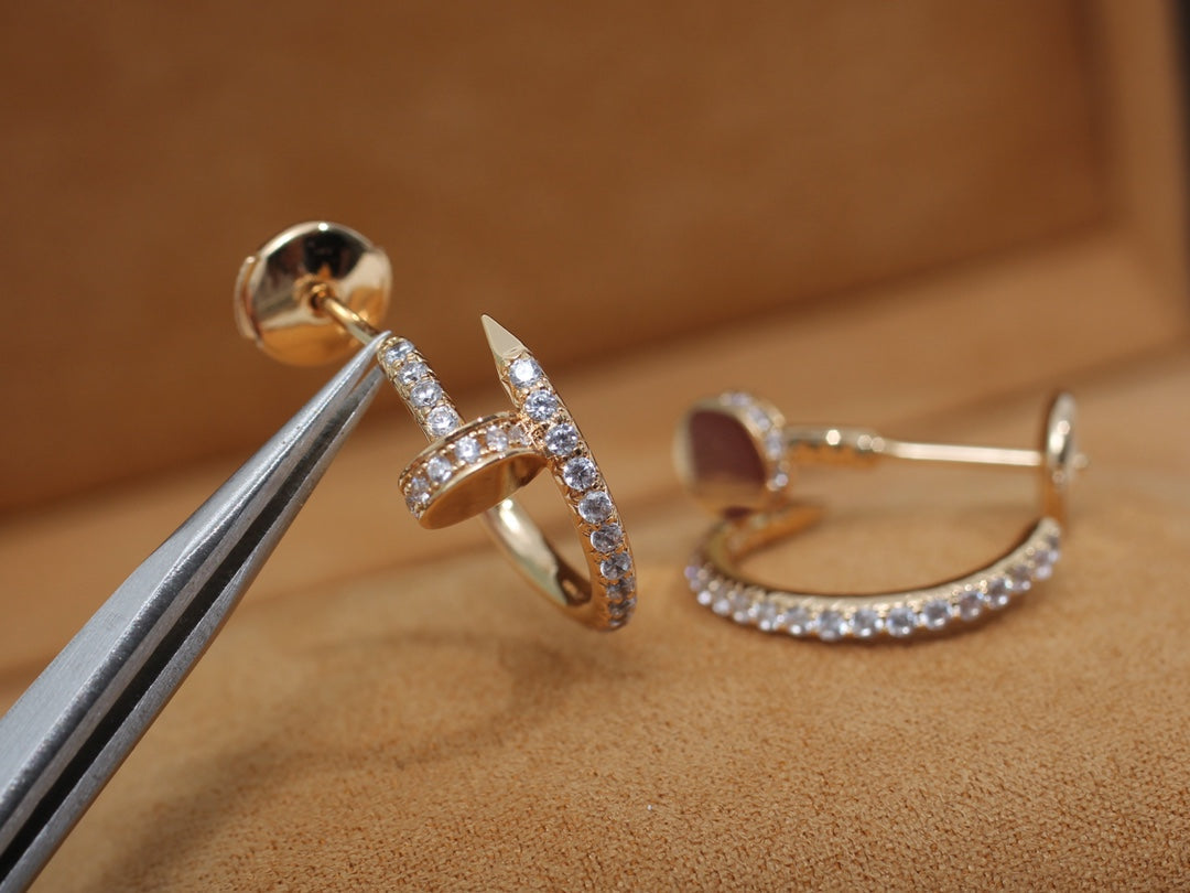 [Mystic]JUSTE EARRINGS 12.75MM PINK GOLD DIAMOND