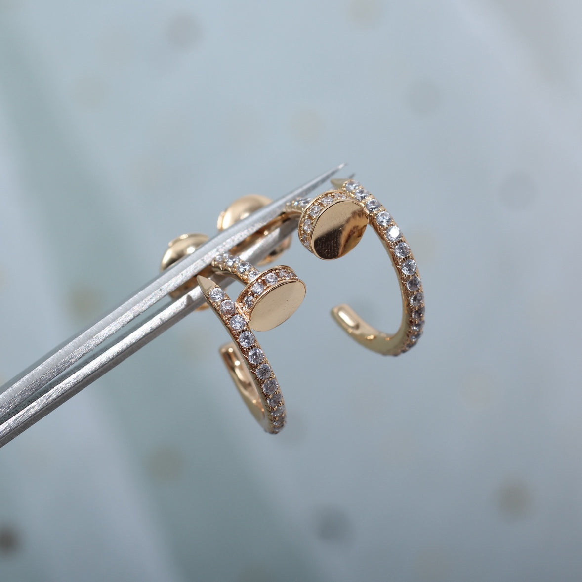 [Mystic]JUSTE EARRINGS 12.75MM PINK GOLD DIAMOND