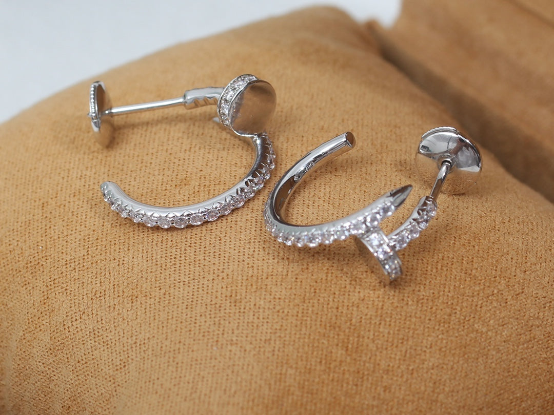 [Demi jewelry]JUSTE EARRINGS 12.75MM SILVER DIAMOND
