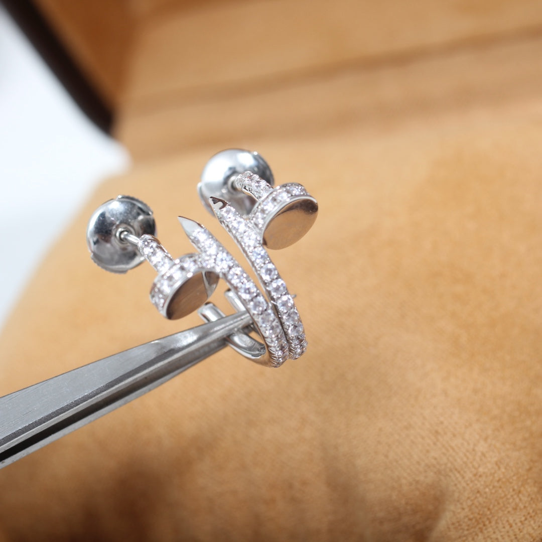 [Demi jewelry]JUSTE EARRINGS 12.75MM SILVER DIAMOND