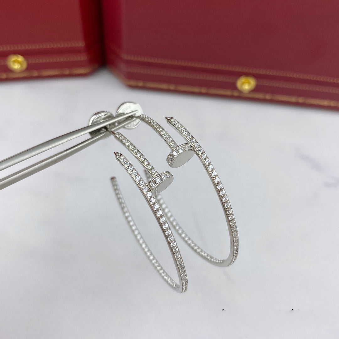 [Demi jewelry]JUSTE EARRINGS FULL DIAMONDS 1.8MM