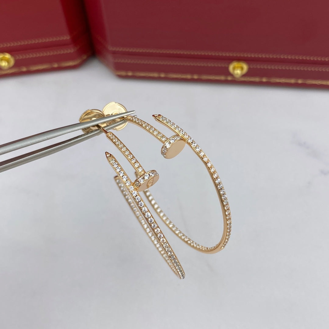 [Demi jewelry]JUSTE EARRINGS FULL DIAMONDS 1.8MM