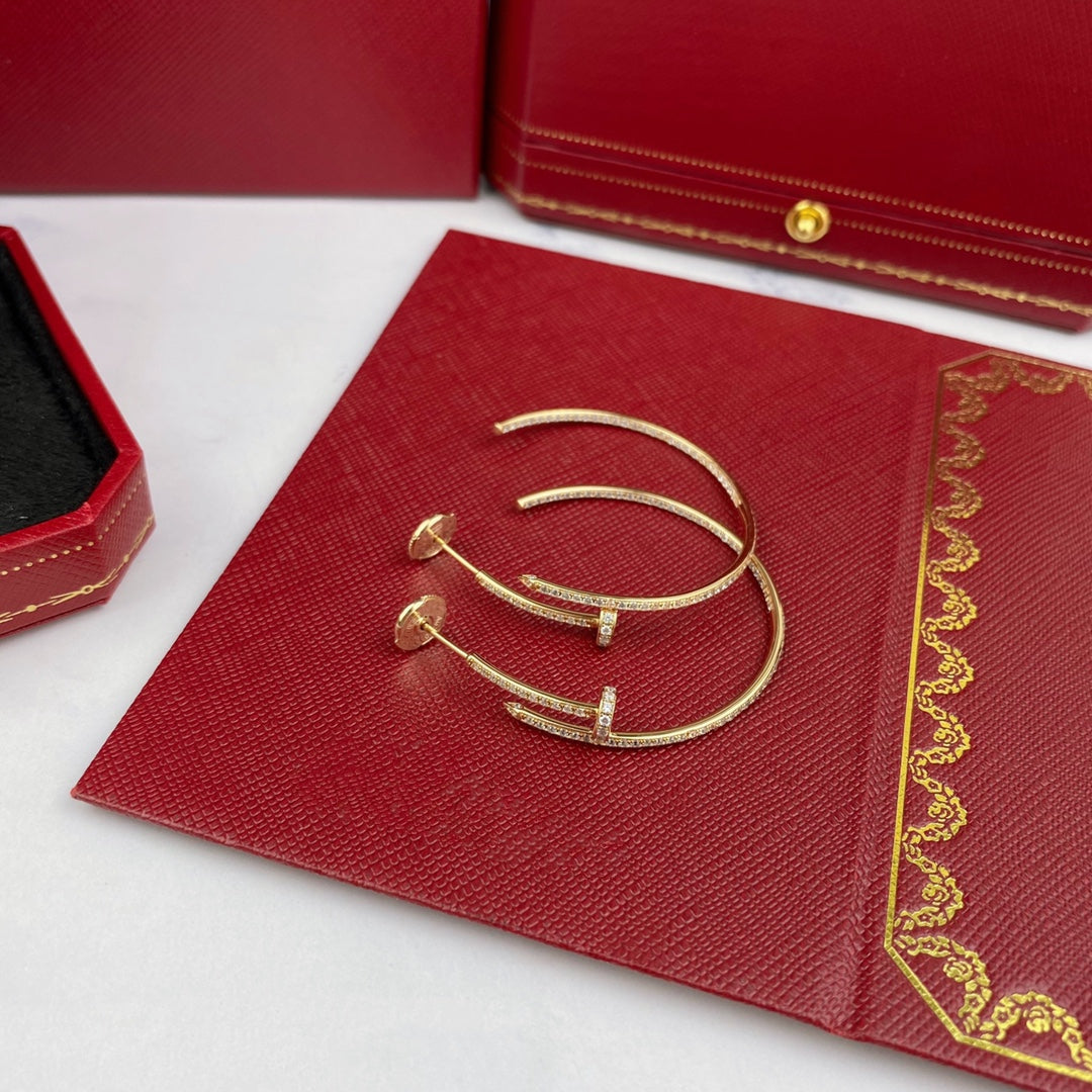 [Demi jewelry]JUSTE EARRINGS FULL DIAMONDS 1.8MM