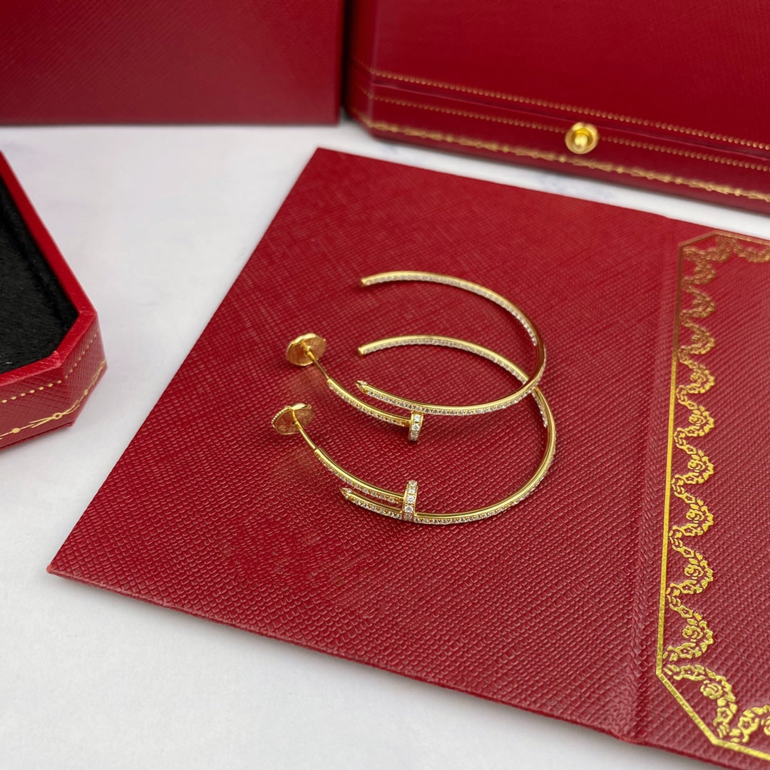 [Demi jewelry]JUSTE EARRINGS FULL DIAMONDS 1.8MM