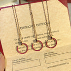 [Demi jewelry]JUSTE NECKLACE GOLD RED DIAMONDS
