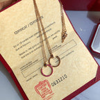 [Demi jewelry]JUSTE NECKLACE GOLD RED DIAMONDS