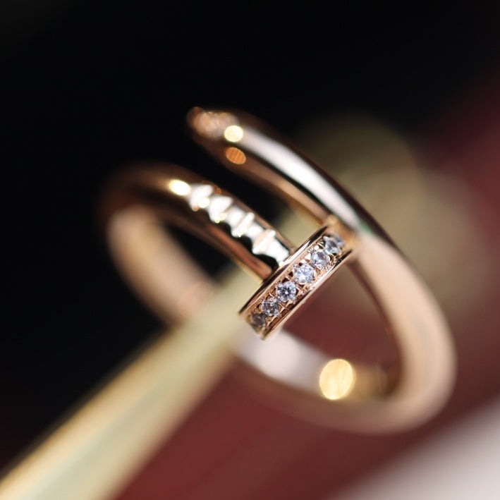 [Mystic]JUSTE RING 2.65MM PINK GOLD DIAMOND