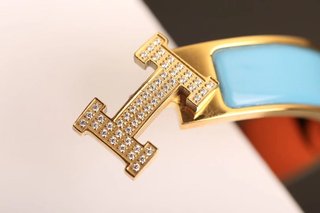 [Demi jewelry]H CLOUD BLUE BRACELET GOLD DIAMOND