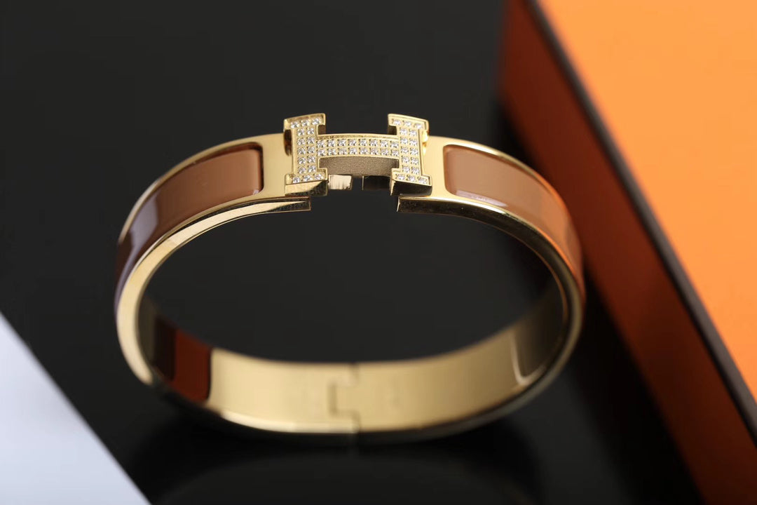 [Demi jewelry]H BRACELET GOLD DIAMOND