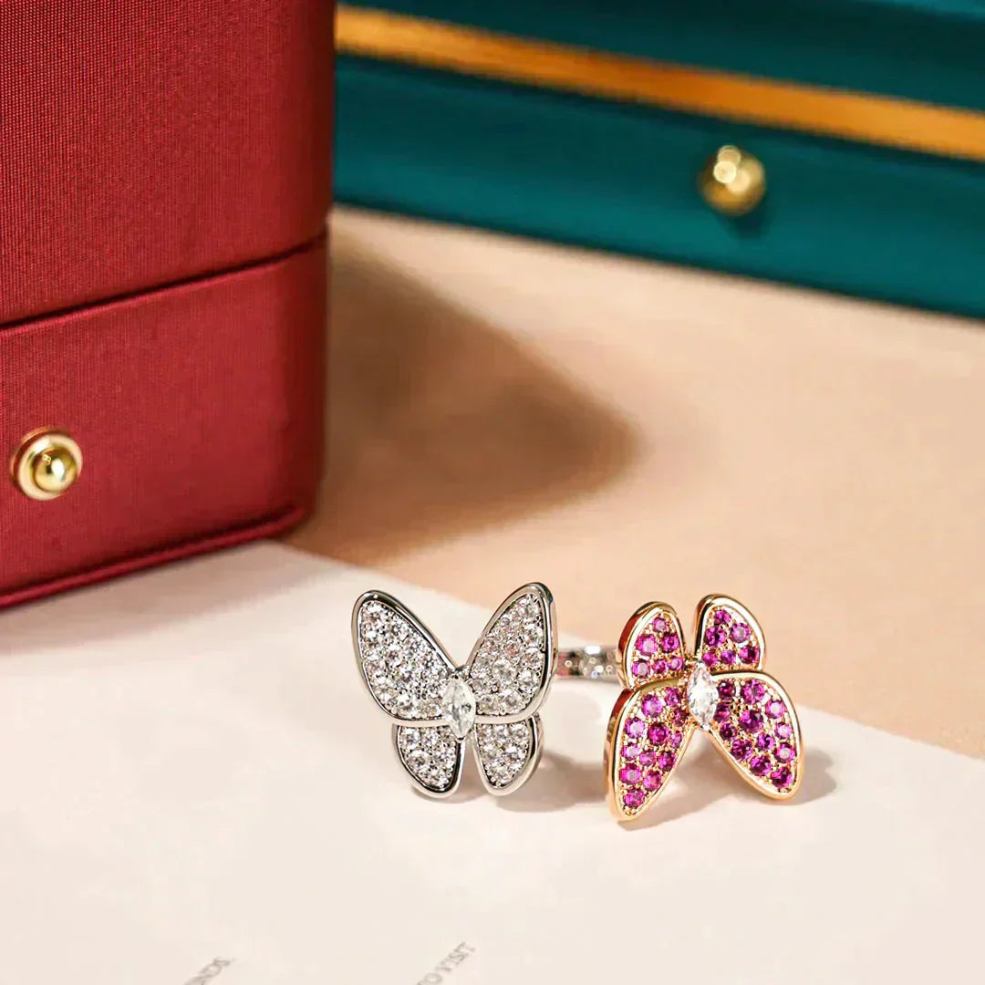 [Demi jewelry]TWIN BUTTERFLY DIAMOND RING