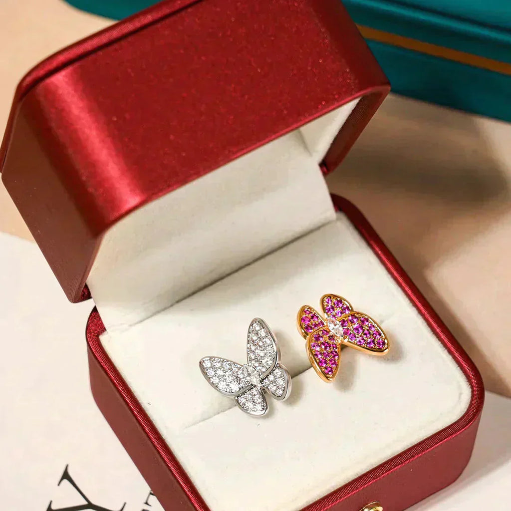 [Demi jewelry]TWIN BUTTERFLY DIAMOND RING
