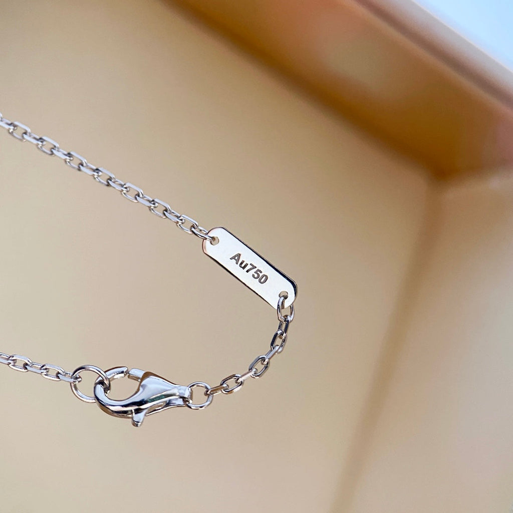 [Demi jewelry]CLOVER DIAMOND NECKLACE SILVER
