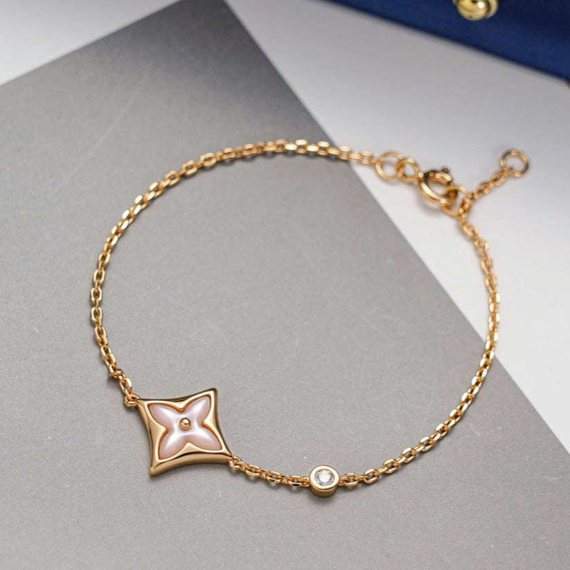 [Demi jewelry]STAR 1 DIAMOND PINK GOLD BRACELET